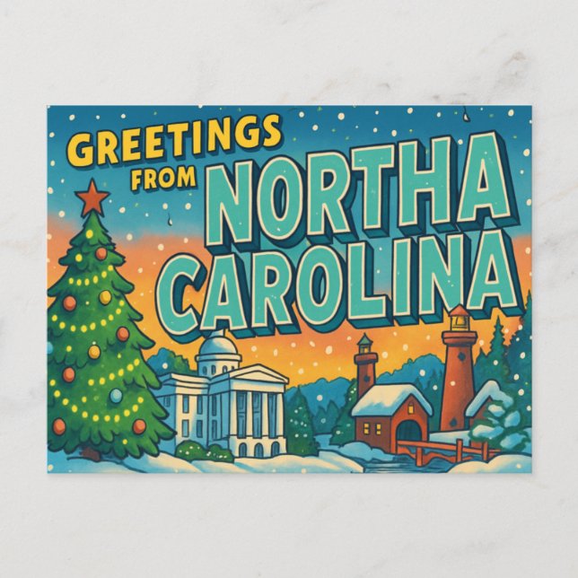 NORTH CAROLINA Vykort (Framsida)