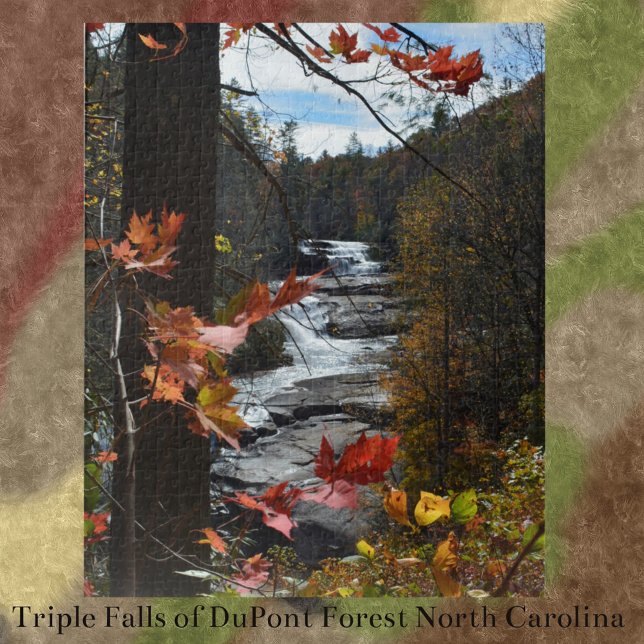North Carolina Waterfall Fotographic Autumn Pussel (Skapare uppladdad)