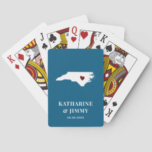 North Carolina Wedding Favor Deck of Cards, Karta Casinokort
