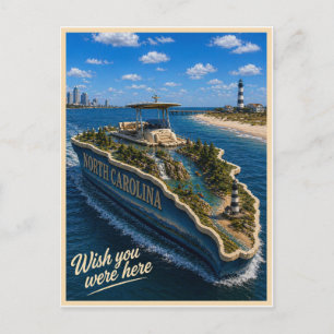 North Carolina   Wish You Were Here   Statserie Vykort