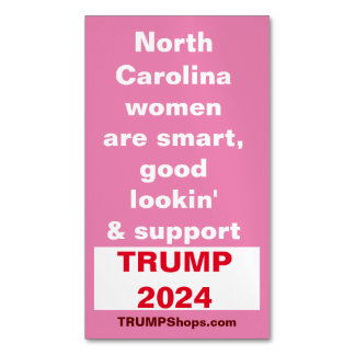 North Carolina Women Support TRUMP pk of 25 rosa B Magnetiska Visitkort