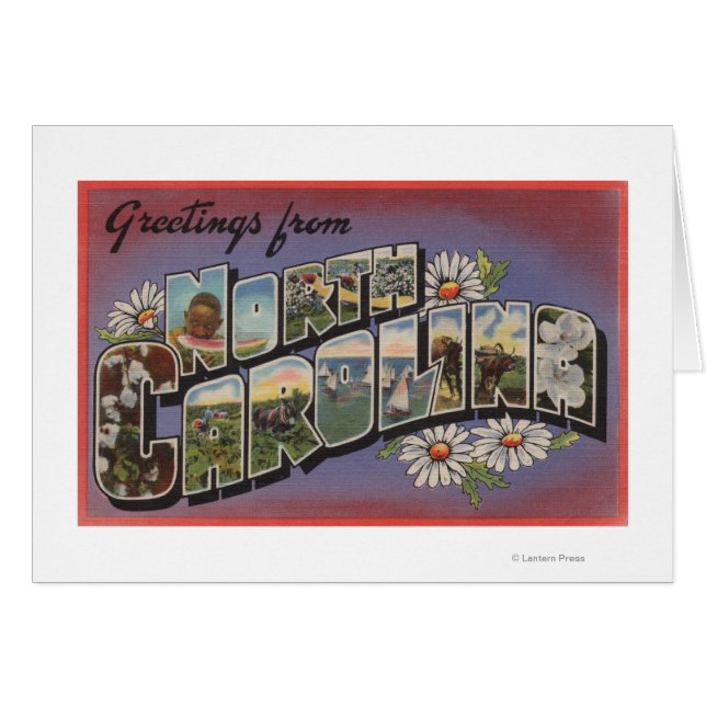 North CarolinaLarge Brev Scenes Hälsningskort (Framsidan Horizontal)