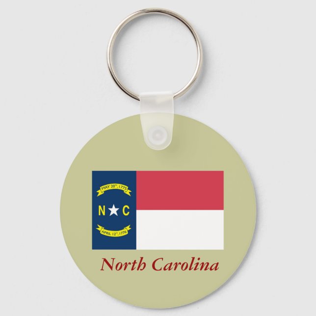 North Carolinas delstatsflagga Nyckelring (Framsida)