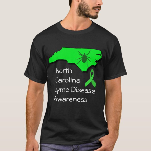 North Caroline Lyme Disease Awareness Tick Tröja (Framsida)