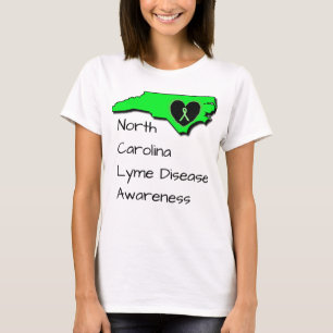 North Caroline Lyme Disease Medvetenhet T-shirt