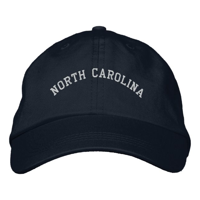 North Carolinia Embroized Cap Navy Blue Broderad Keps (Framsida)