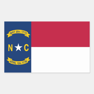 North Carolinian Flagga, Flagga of North Carolina Rektangulärt Klistermärke