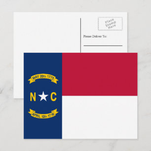 North Carolinian Flagga, Flagga of North Carolina Vykort