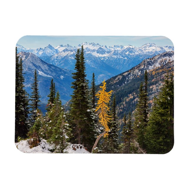 North Cascade Mountains Wenatchee National Forest Magnet (Horisontell)