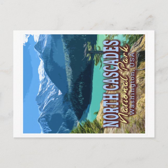 NORTH CASCADES NATIONAL PARK - WASHINGTON USA VYKORT (Framsida)