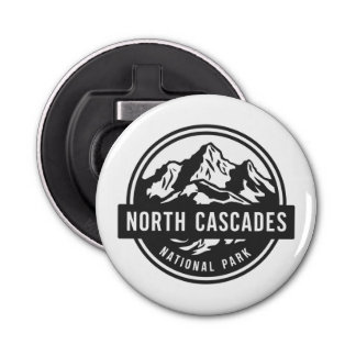 North Cascades nationalpark Black White Emblem Flasköppnare