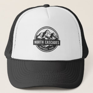 North Cascades nationalpark Black White Emblem Keps