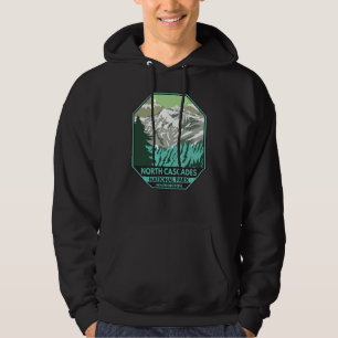 North Cascades nationalpark Goode Mountain Retro Hoodie