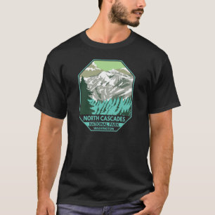 North Cascades nationalpark Goode Mountain Retro T Shirt