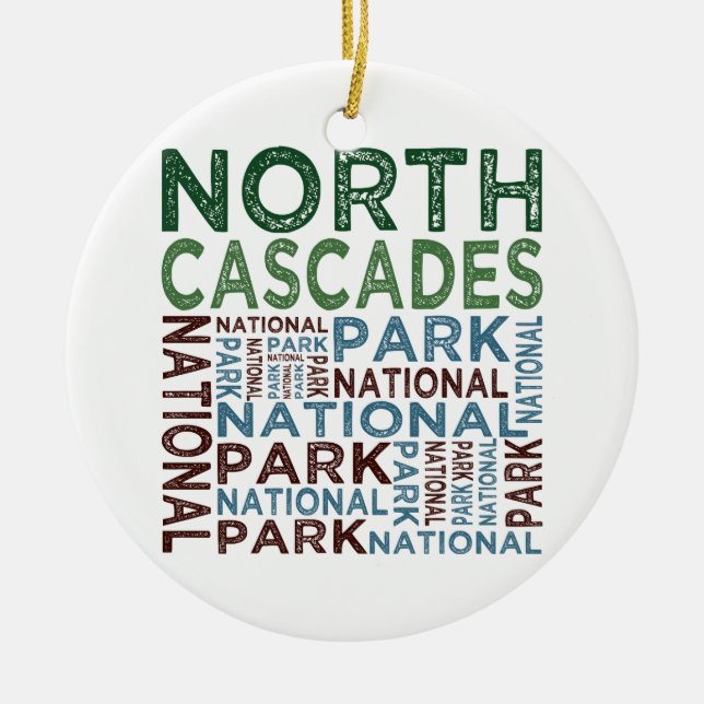 North Cascades nationalpark Julgransprydnad Keramik (Framsidan)
