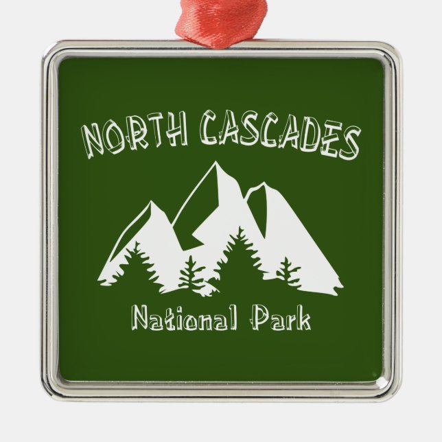 North Cascades nationalpark Julgransprydnad Metall (Framsidan)
