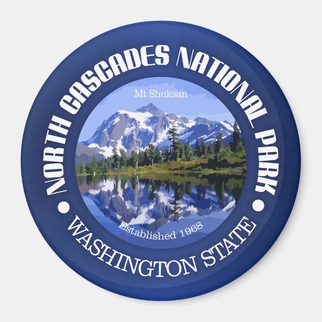 North Cascades nationalpark Magnet (Framsidan)