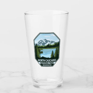 North Cascades nationalpark Minimal Retro Emblem Glaskopp