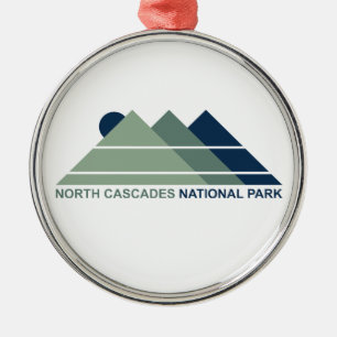 North Cascades nationalpark Mountain Sol Julgransprydnad Metall