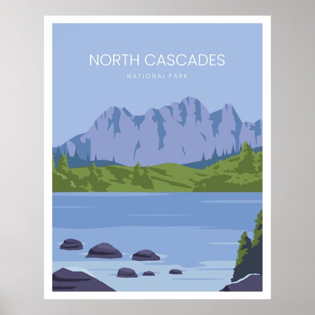 North Cascades nationalpark Poster (Framsidan)