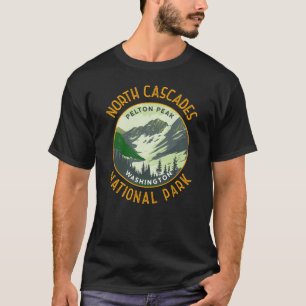 North Cascades nationalpark Retro Art Distress T Shirt
