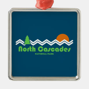 North Cascades nationalpark Retro Julgransprydnad Metall