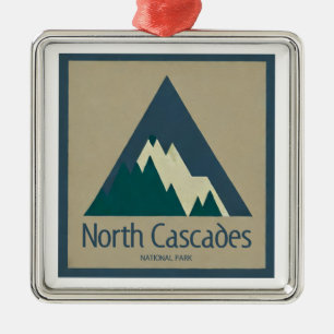 North Cascades nationalpark Rustic Julgransprydnad Metall