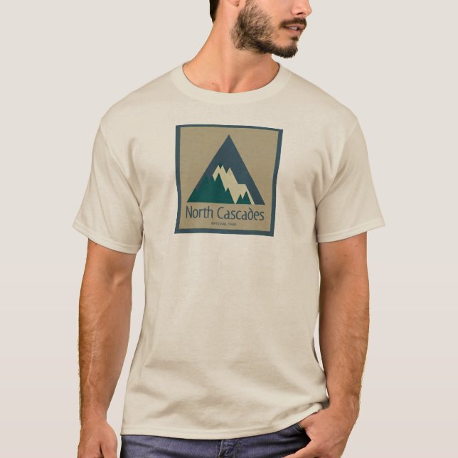 North Cascades nationalpark Rustic T Shirt (Framsida)