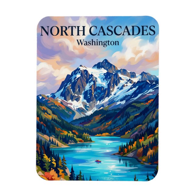 North Cascades nationalpark Washington Magnet (Vertikal)