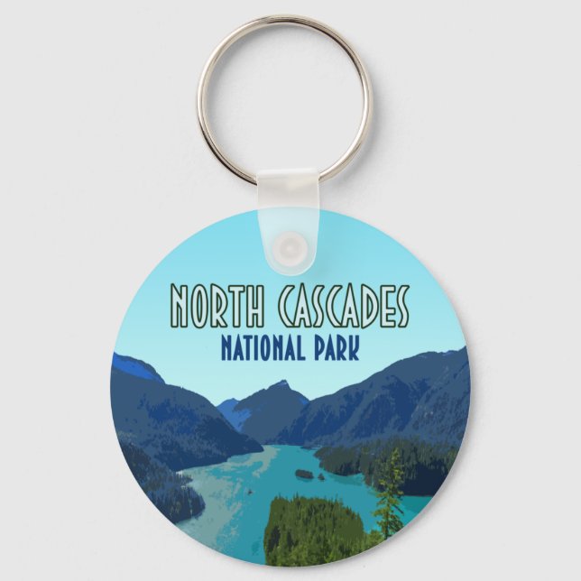 North Cascades nationalpark Washington Nyckelring (Framsida)