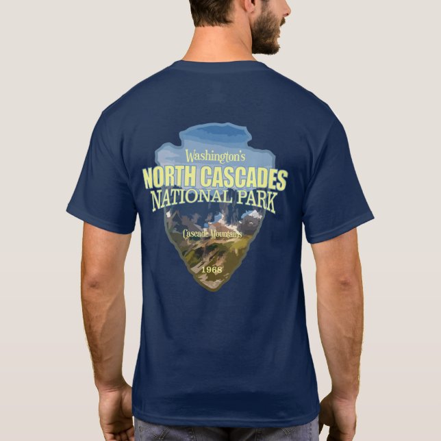 North Cascades NP (pilhuvud) T Shirt (Baksida)