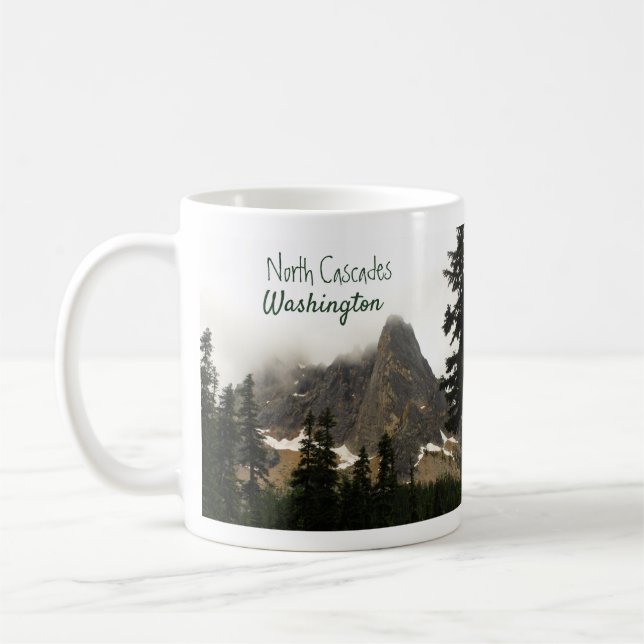 North Cascades Washington Mountain Photo Kaffemugg (Vänster)