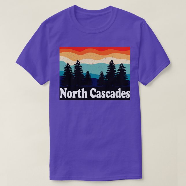 North Cascades Washington Retro T Shirt (Design framsida)