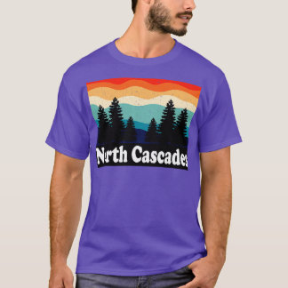 North Cascades Washington Retro T Shirt