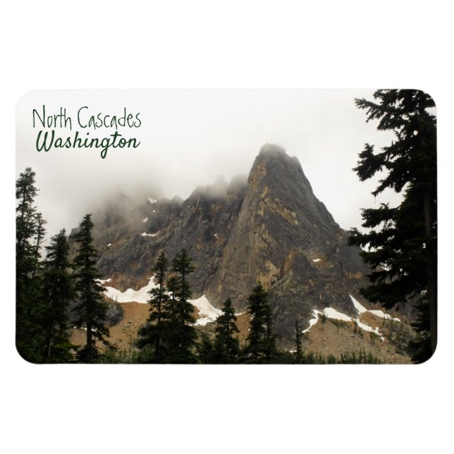North Cascades Washington Scenia Alpine Photo Magnet (Horisontell)