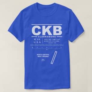 North Central Väster Virginia Airport CKB T-Shirt