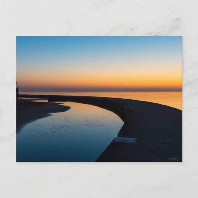 North Chicago Lighthouse Dawn Vykort (Framsida)