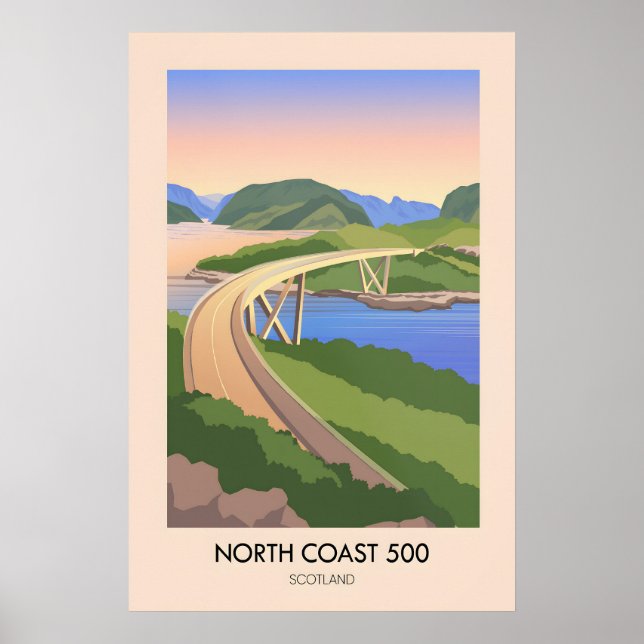 North Coast 500 Skottland Resa Affisch (Framsidan)