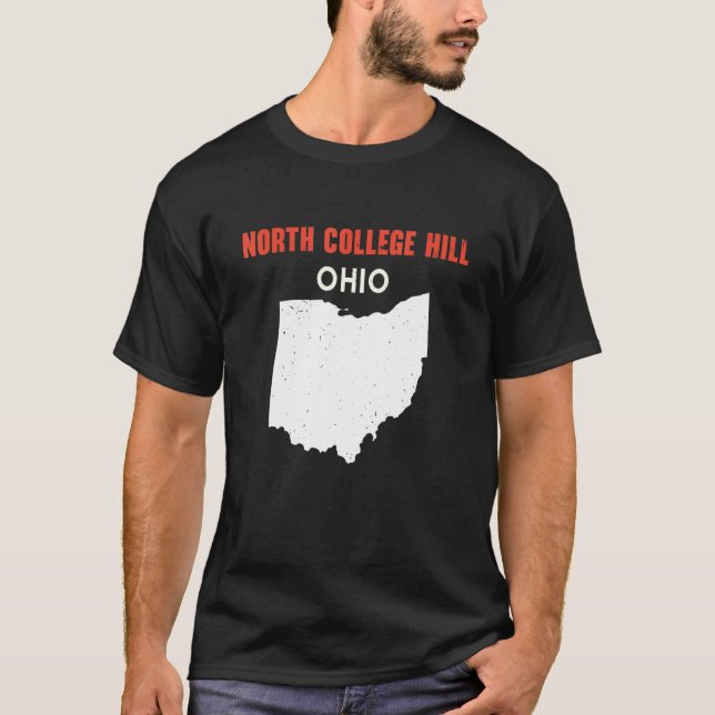 North College Backe Ohio USA, USA, State America T T Shirt (Framsida)