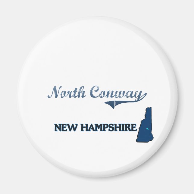 North Conway New Hampshire City Classic Magnet (Framsidan)