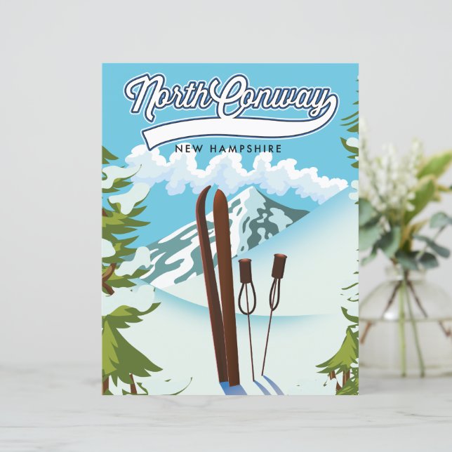 North Conway New Hampshire, för att åka skidor (Stående Fram)