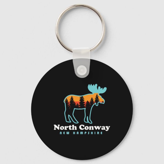 North Conway New Hampshire Moose Mountains  Nyckelring (Framsida)