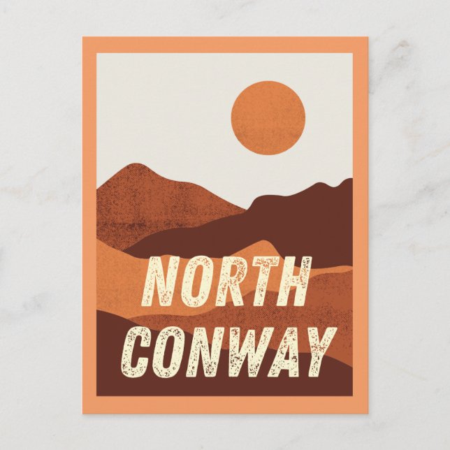 North Conway, New Hampshire Mountains Postcard Vykort (Framsida)