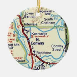 North Conway, NH Vintage Karta Ceramic Ornament