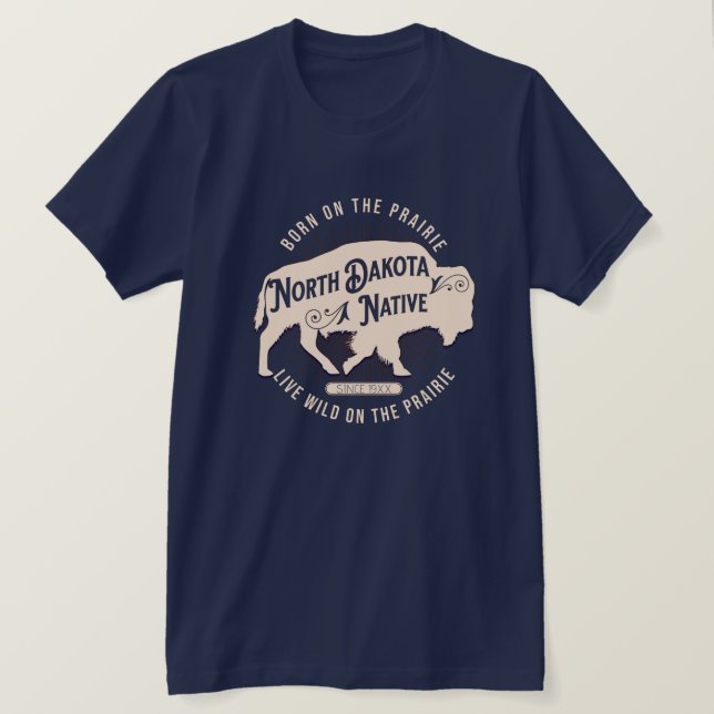 North Dakato Native T Shirt (Design framsida)