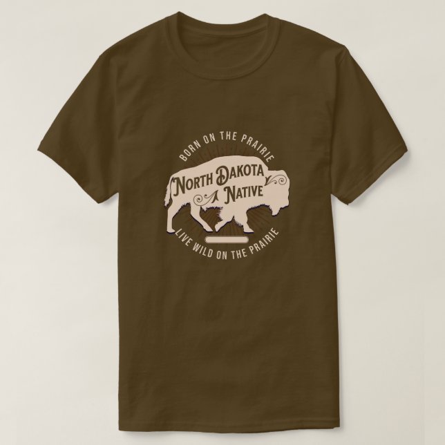 North Dakato Native T Shirt (Design framsida)