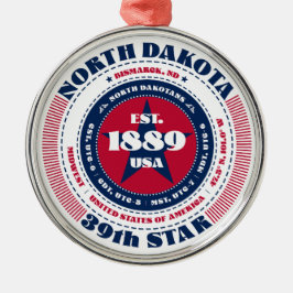North Dakota 39:e statliga julprydnaden Julgransprydnad Metall