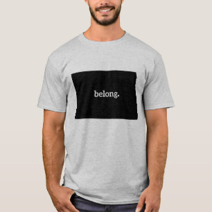 North Dakota Belong-staten Karta T Shirt
