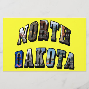North Dakota Bild Text Brevpapper