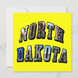 North Dakota Bild Text Inbjudningar